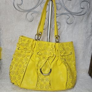 Yellow Flower Cutout Jessica Simpson Handbag